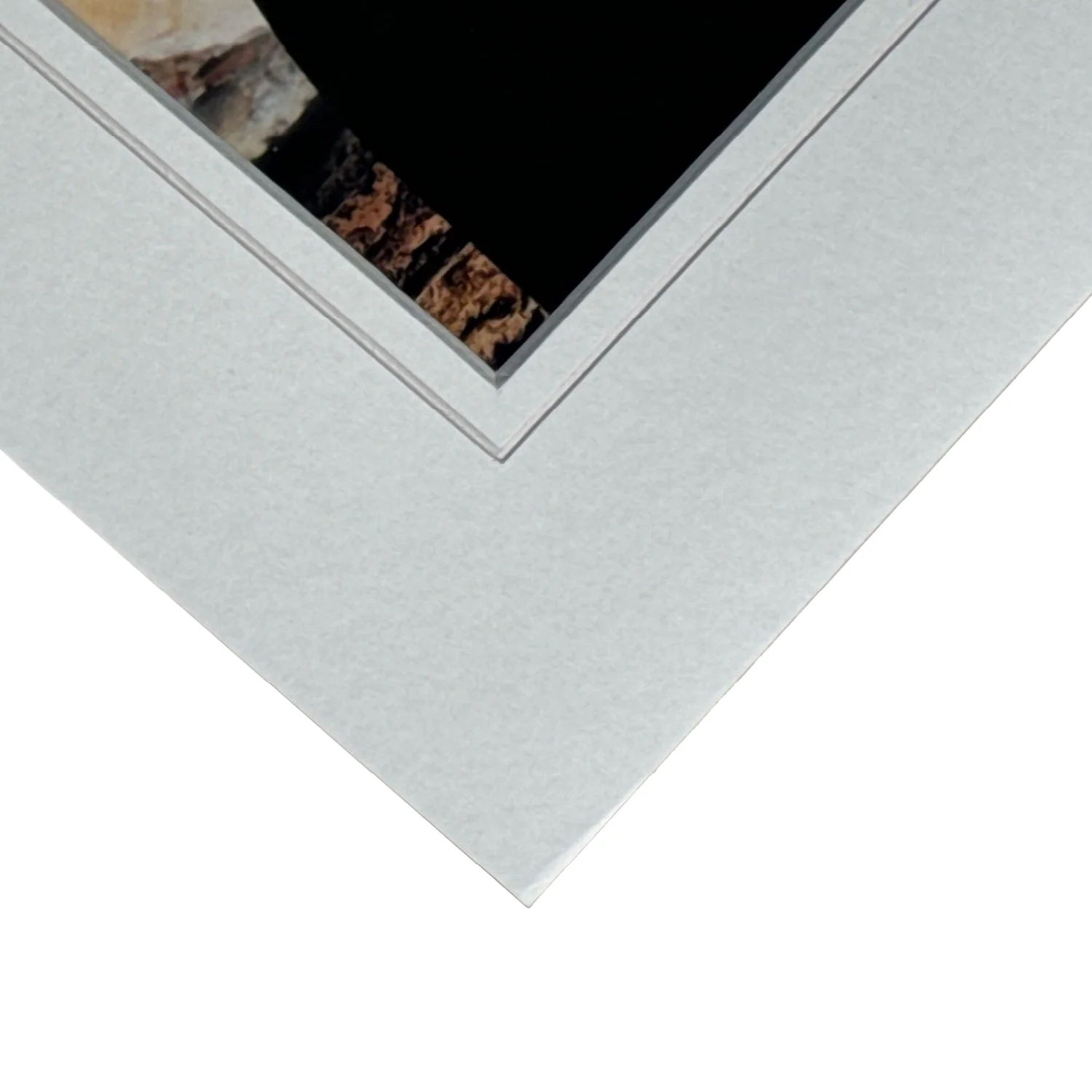 black white double layers slip in photo mat board frame beveled cut mat board