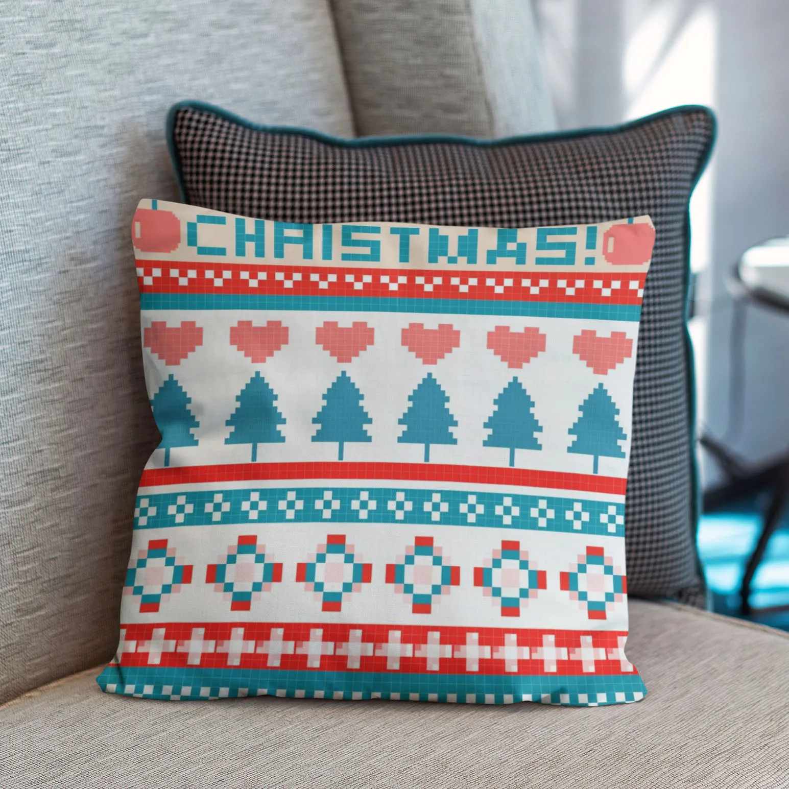 Wholesale Custom Christmas Printed Pillowcase Breathable Sofa Cushion Cover 45x45 Home Decorative Luxury Pillow case