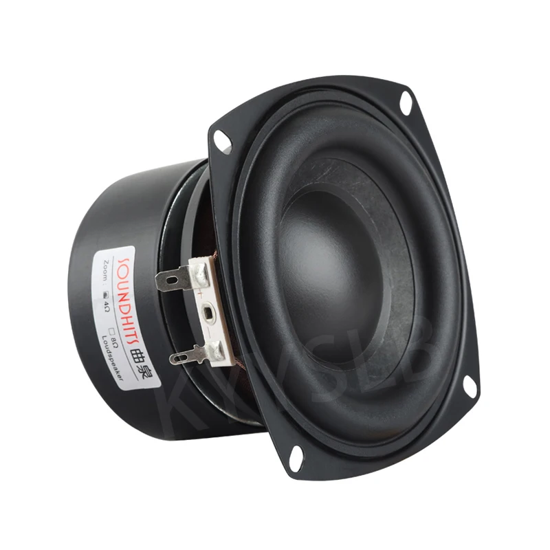 KYYSLB 40~100W 4 Inch Speaker Driver Unit Woofer Subwoofer Bass Hifi Woven Basin Powerful Sound Audio Amplifier LoudSpeaker