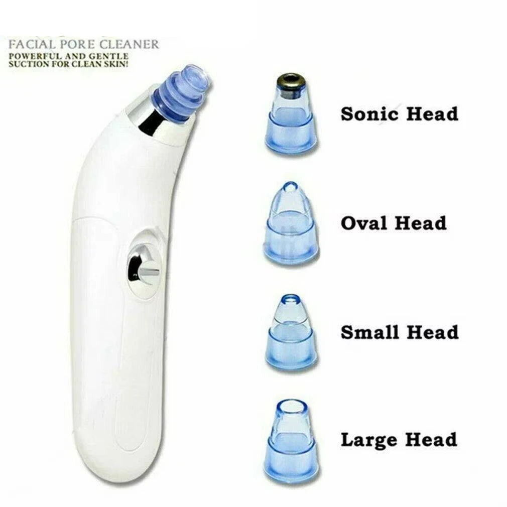 New Custom Skin Care Beauty Device Blackhead Remover Vacuum Pore Cleaner with 4 Suction Heads