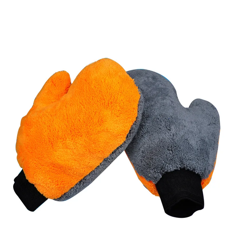 Waterproof Microfiber Towel Coral Fleece Clay Mitt Scratch Free Car Wash Glove Car Cleaning Wash Gloves