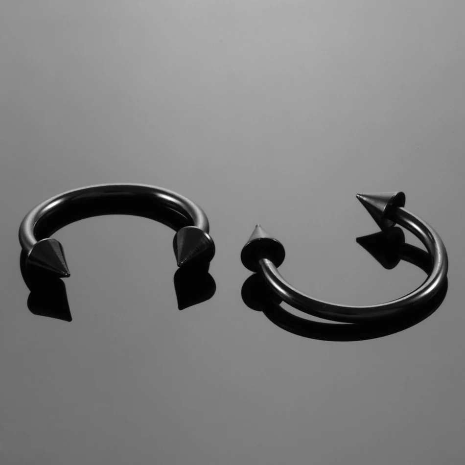 1Pcs 6-12mm Fashion Stainless Steel Horseshoe Fake Nose Ring C Clip BCR Septum Lip Piercing Falso Nose Rings Hoop for Women Men