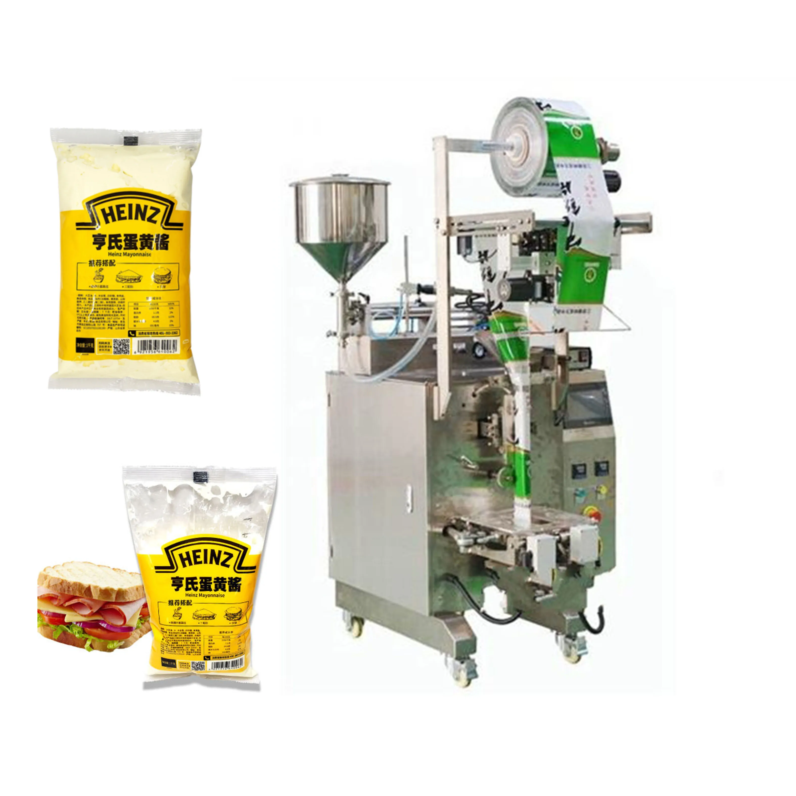 Fully automatic packing machine for packing pillow in packages with back