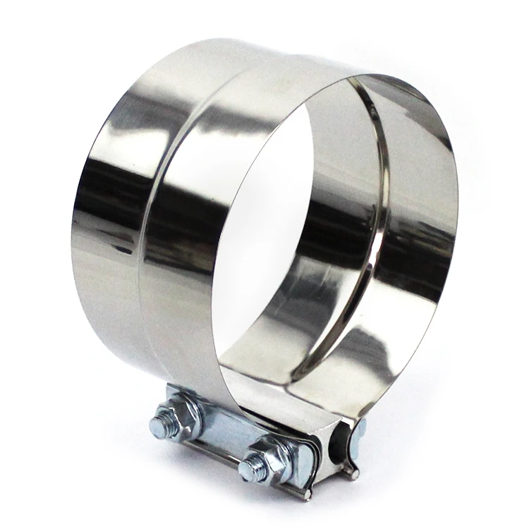Customized Heavy Duty Clamp Stainless Steel Lap Joint Pipe Band Exhaust Muffler