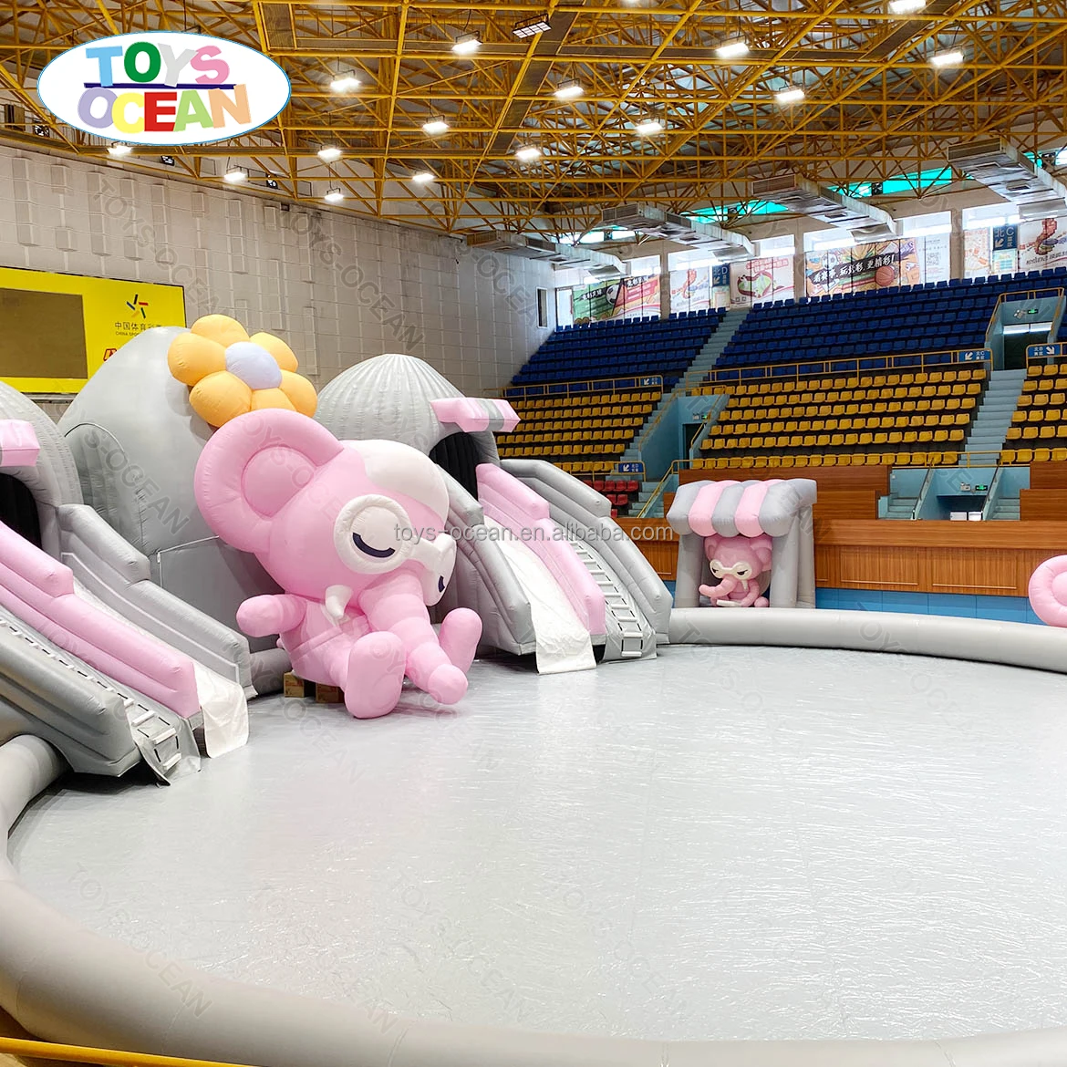 Factory Custom Commercial PVC Water Playground Kids Inflatable Water Park Elephant Water Slide Swimming Pool