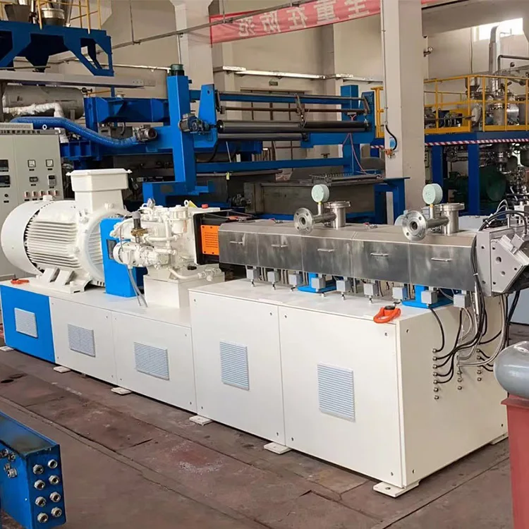 Efficient Double Screw Extruder Equipment Pvc Plastic Extruders BOPP Production Machine Line