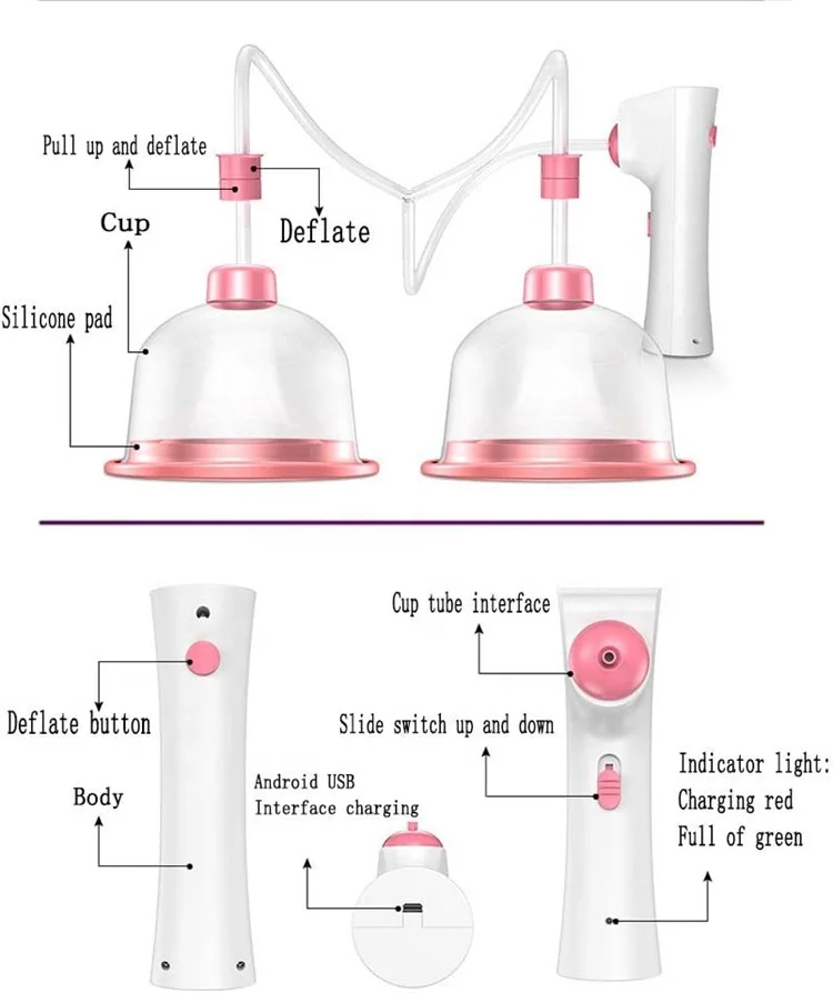 Electric Chest Instrument Chest Cupping Chest Underwear Treatment  Breast Drops Body Deep Massage Breast Enlargement Massager
