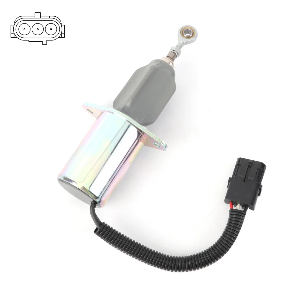 XIANGRUI New 12V Fuel Shut Off Solenoid Valve fit for Cummins 6CT,VW, FORD Diesel Engine 3935649 2UO130764 XR-3001