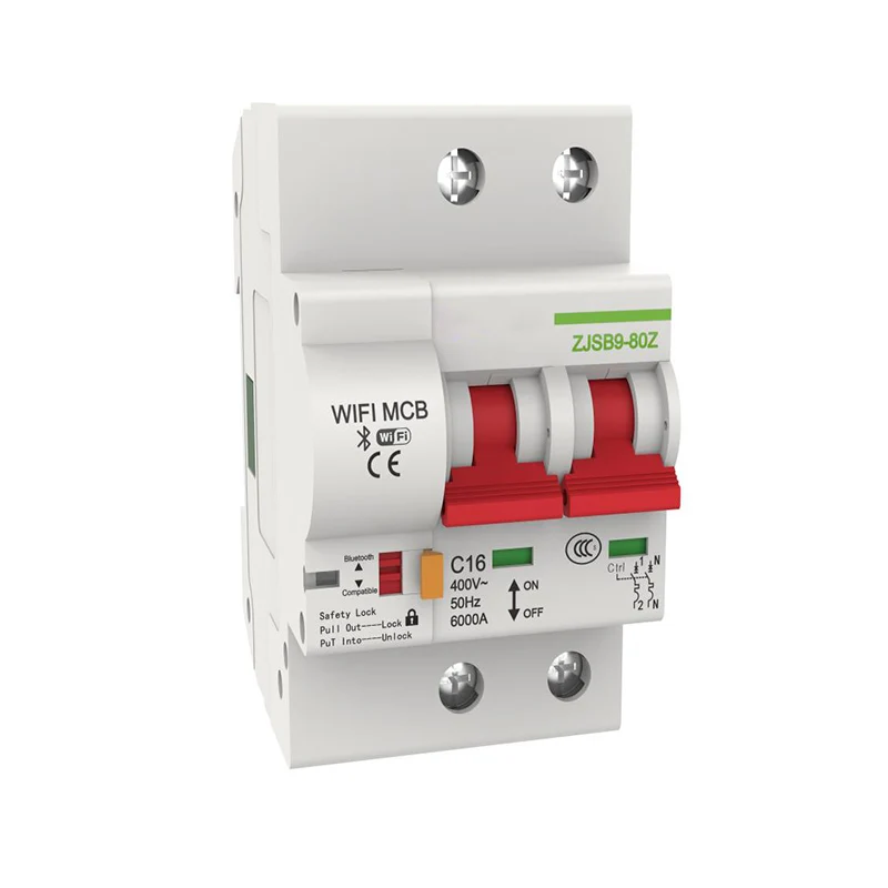 Tuya smart App Remote Control 2P 40A Smart WIFI Mini Circuit Breaker For Home Security