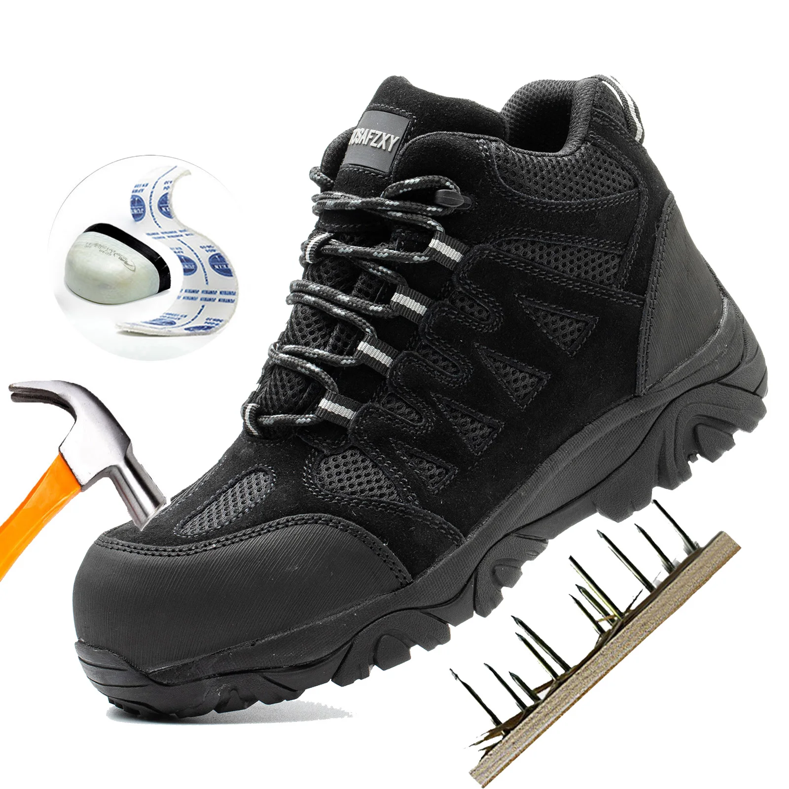 Factory wholesale High Quality Waterproof Camping Mid Ankle Hiking Boots Outdoor Safety Shoes Men Mountaineer Sneakers Shoes