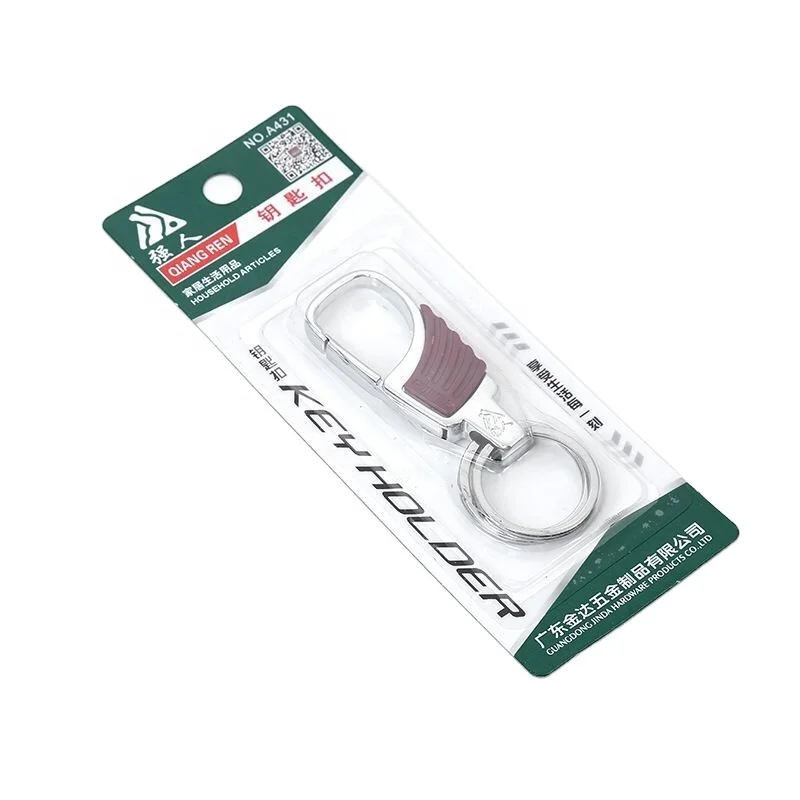 
High quality clear PET PVC sliding blister pack for key ring 