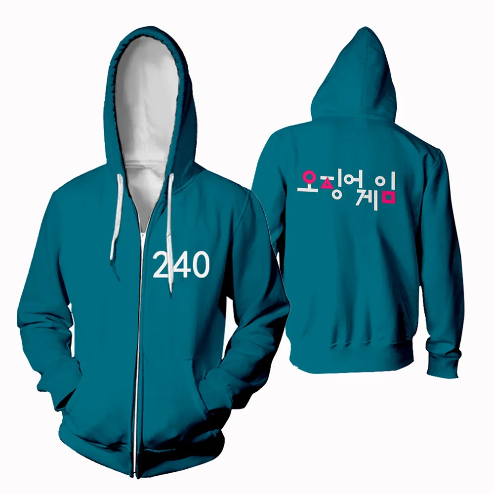 Korean TV Movie series cosplay clothes squid game jacket hoodie halloween costumes suits