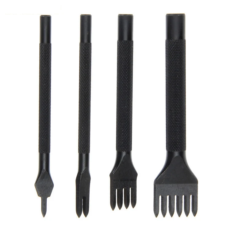 Black non-slip diamond cut DIY leather tool leather oblique flat cut electroplating white hand-stitched diamond cut punch hole