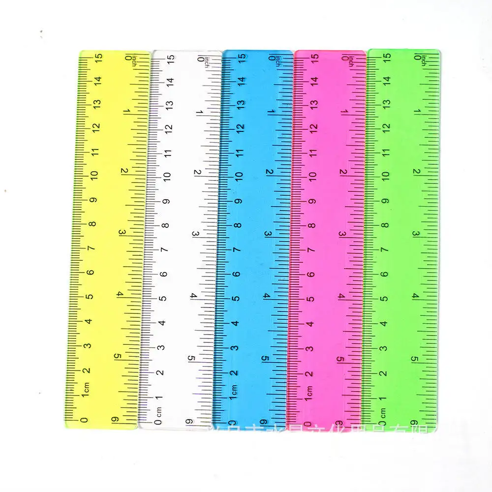 Multi-color Design Ruler 15/20/30 Cm PS Ruler For School and Office