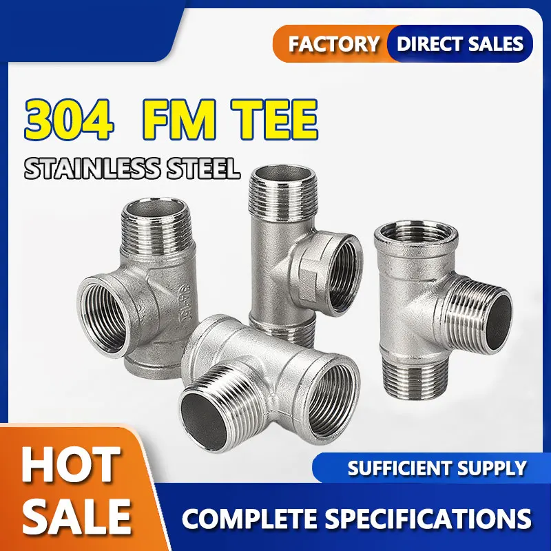Factory Wholesale Stainless Steel Pipe Fittings SS304 SS316 FM Tee For Pipeline Connection
