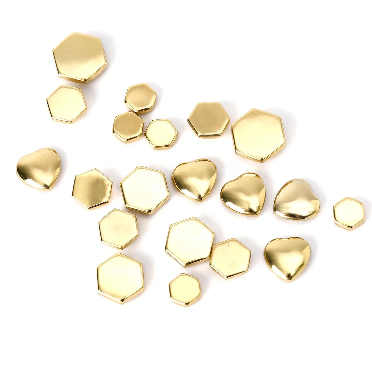 Индивидуальные дизайнерские шестигранные металлические заклепки в виде пирамиды для сумок