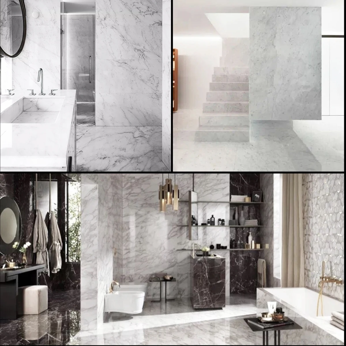 Natural Customize Size Italy Bianco Carrara White Marble Slab For Floor Tiles Kitchen Island Countertop Marble Stair Wall Panel
