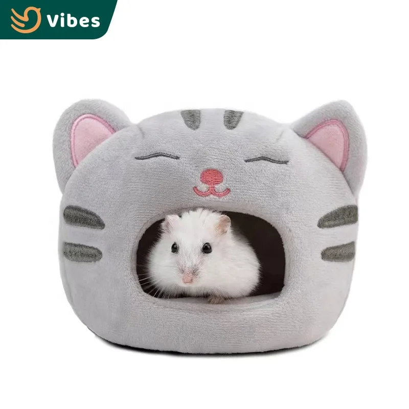 Wholesale Cartoon Shape Large Small Winter Pet Toy Hamster Cage House Hanging Nest Mat Guinea Pig Hamster Cotton Nest