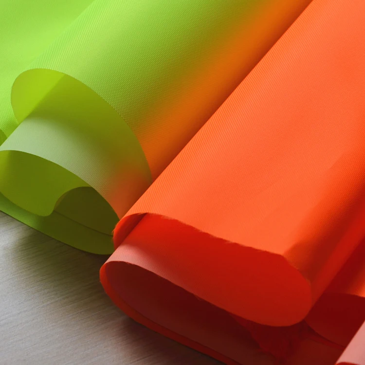 
300D PU white glues waterproof Fluorescent fabric 