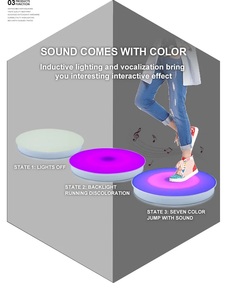 New Products Interactive Props Circle Led Disco Light