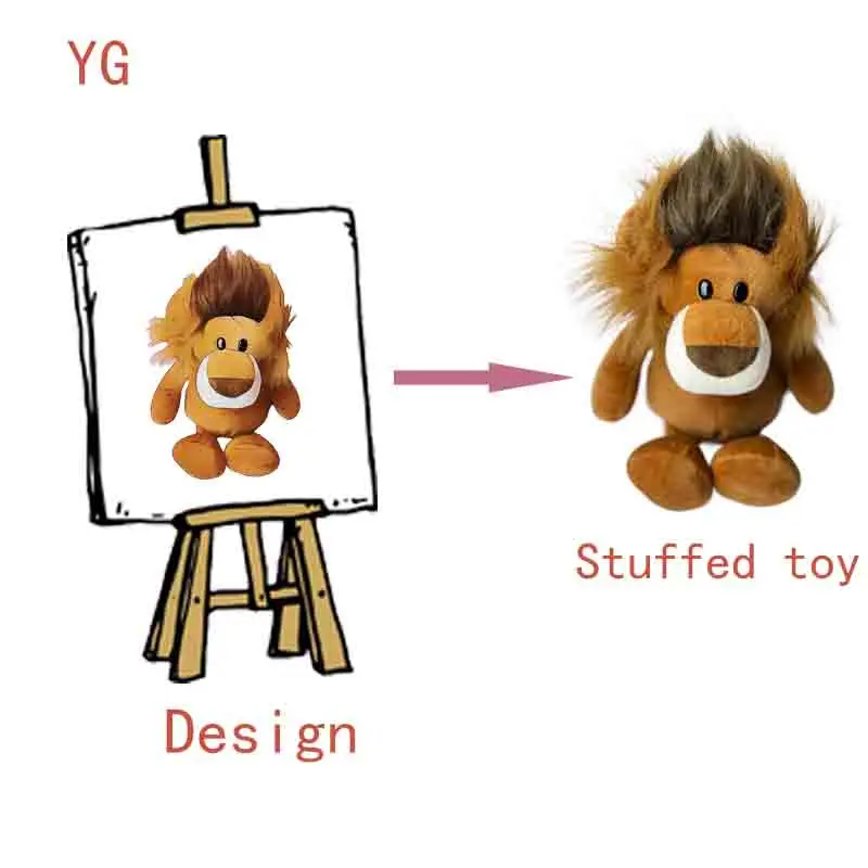 Cute Fashion Soft Caramel Lion With T-shirt And Custom Logo Soft Lion Toy Promotional Stuffed Plush Lion Toy