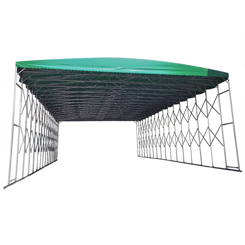 Outdoor installation mobile awning activity canopy Large warehouse push-pull shed retractable awning basketball court awning