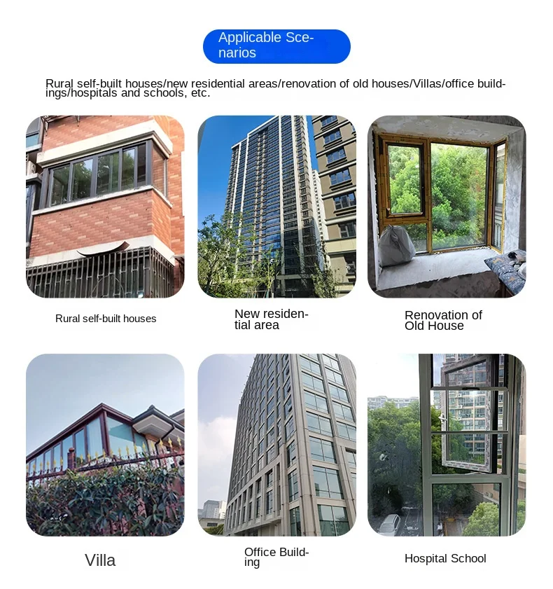 Commercial Building Windows PVC UPVC Glass Windows Vinyl Basement Windows