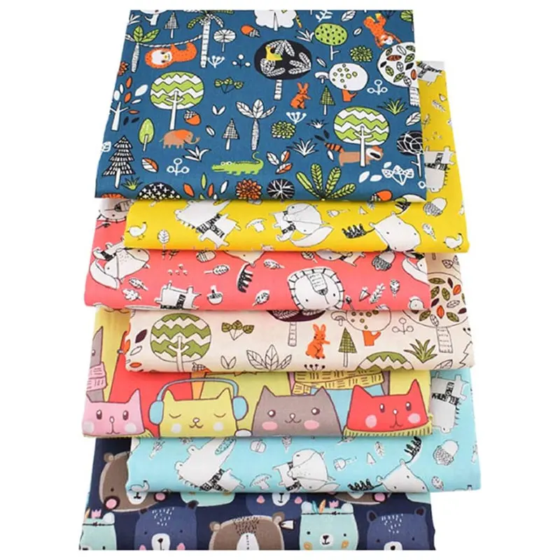 Fat quarter cutting stretchy thick floral flower digital printed green knitted single jersey cotton fabric for sewing clothing