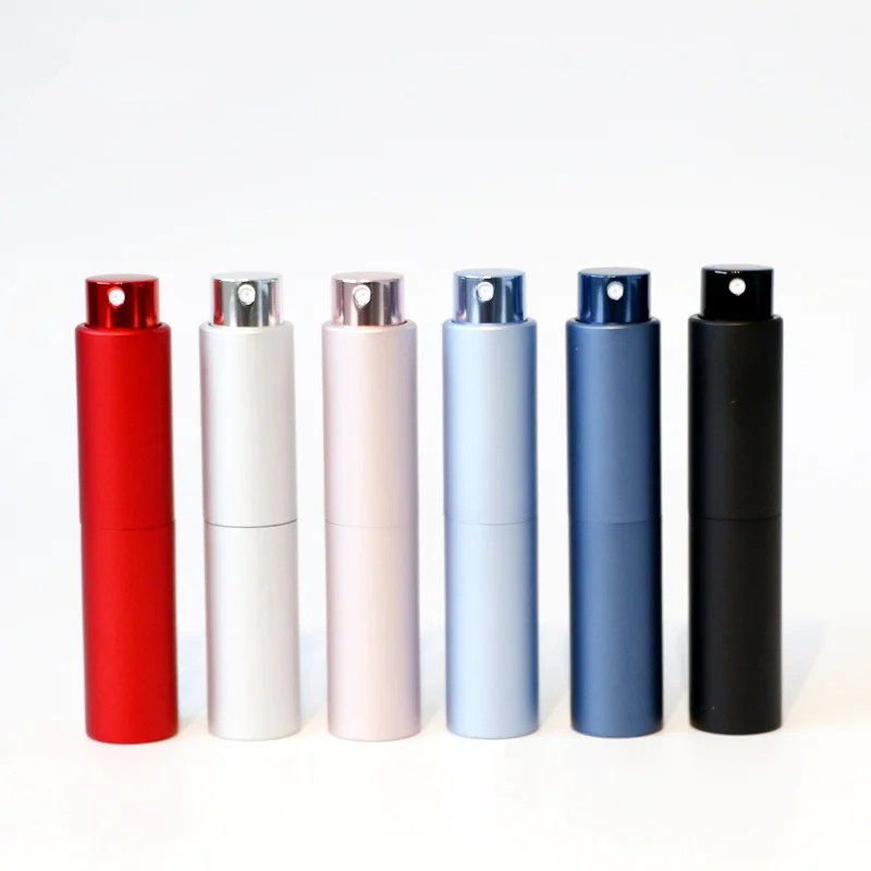 Low MOQ 5ml 8ml 10ml empty Refill twist up Portable Parfum tester Travel mini Refillable Cologne Perfume Atomizer bottle