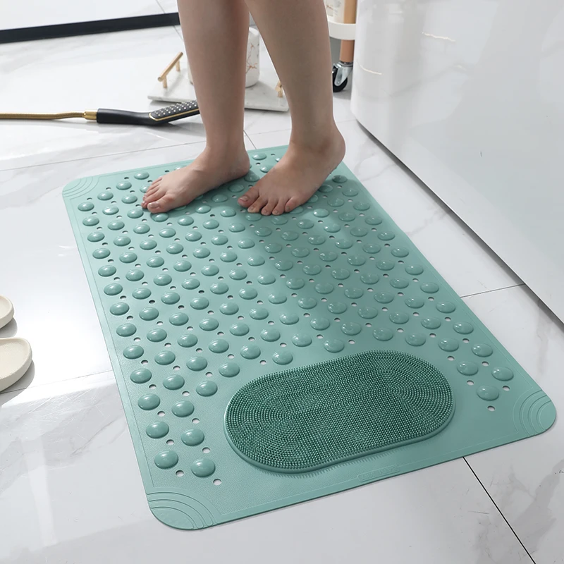 2024 NEW arrival Customised pvc bath mat Non Slip Anti Bacterial Bath Shower Mat pvc Bathroom Mat for Tub Bathroom