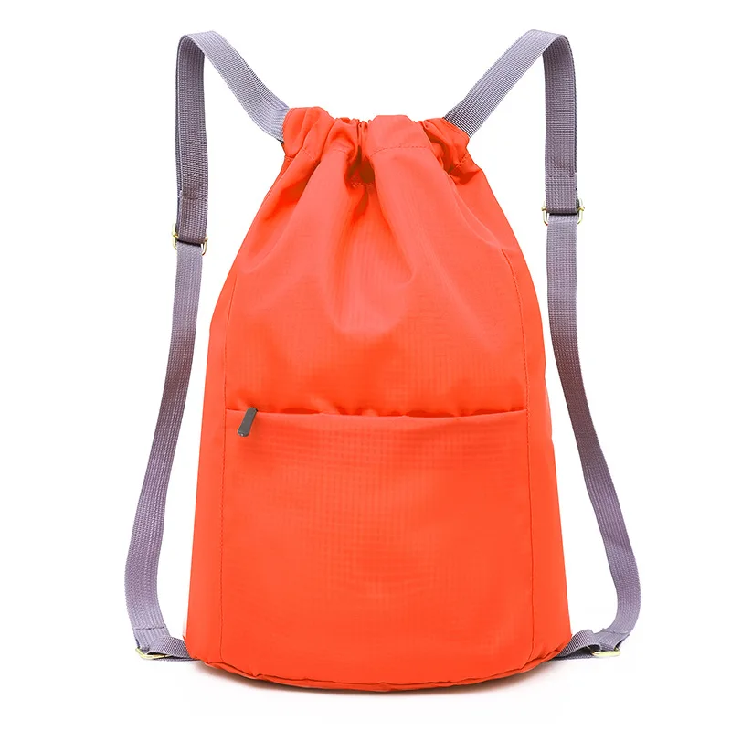 Low MOQ Custom Gifts Tropical Pull String Bag Sport Backpack Polyester Reusable Drawstring School Bag For Outdoor Use