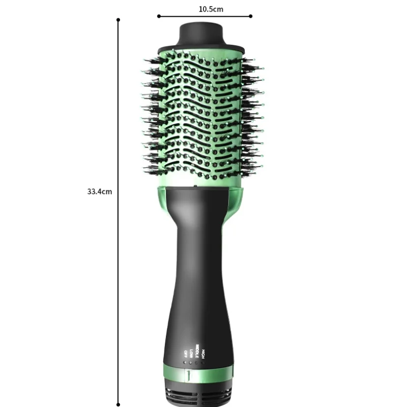 Новый стиль Лидер продаж щетка для горячего воздуха с несколькими настройками тепла и вращающейся щетиной гладких объемных волос