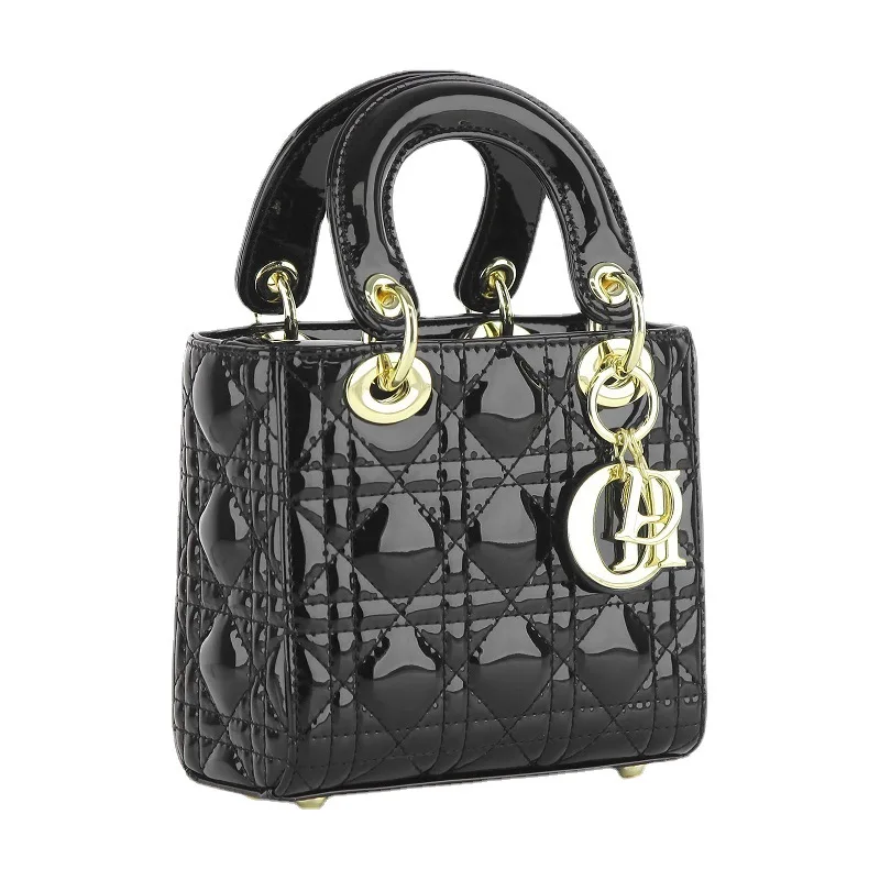 2022 New luxury patent leather Diana bag leather handbag fashion atmosphere shoulder bag women