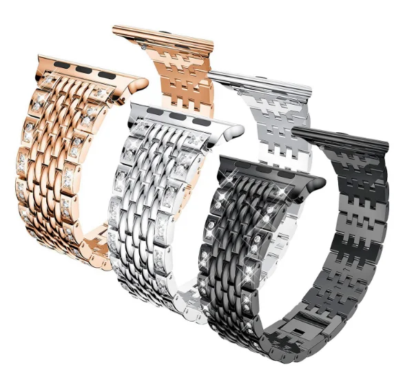 38mm 40mm charm fashion zinc-alloy ladies replacement metal watch strap for apple watch band