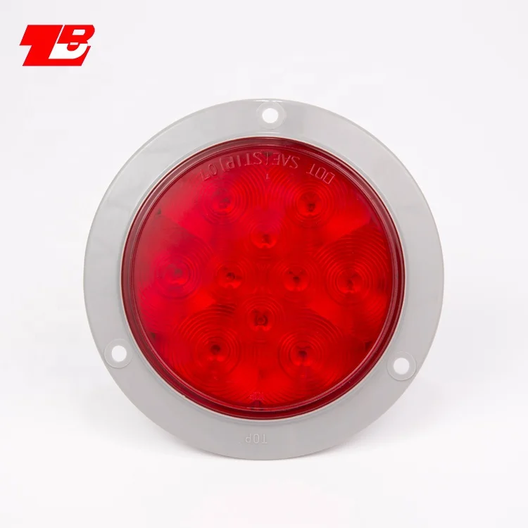 12v 24v Simi-Trailer Stop Turn Tail Light 4Inch Round LED Rear Lamp Brake Lamp for Truck Van Lorry Boat