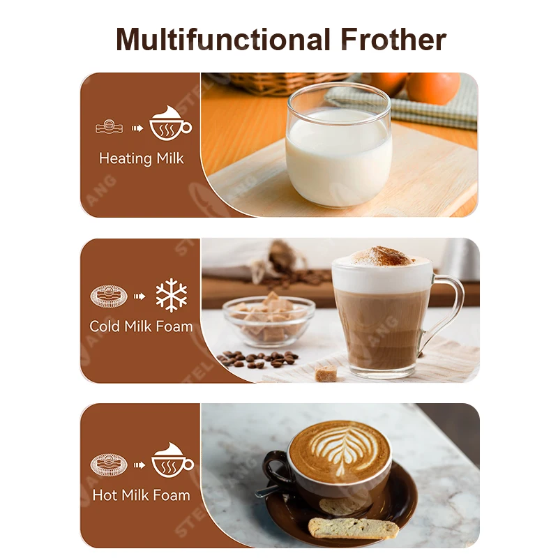 Kitchen Automatic Steam Milk Frother and Heater soft foam Mini Electric Frother Milk Machine for Coffee
