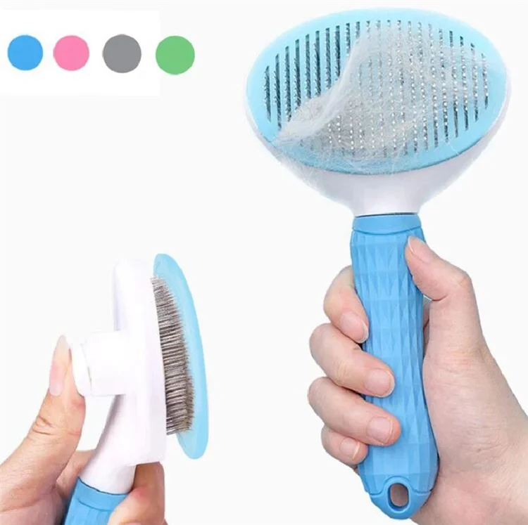 Wholesale Self Cleaning Grooming Pet Comb Hair Dog Slicker Brush for dogs and cats
