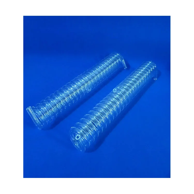 Customized Heat Resistant Polished helix clear coil tube Quartz Glass pipe quartz spiral tube