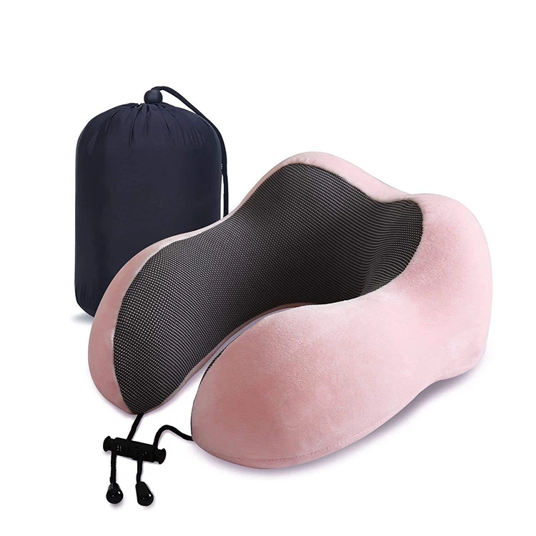 Customizing Foldable U Shape Twist Pillow Neck Support Airplane Inflatable Traveling Sleeping Neck Pillow Memory Foam Pillow 60