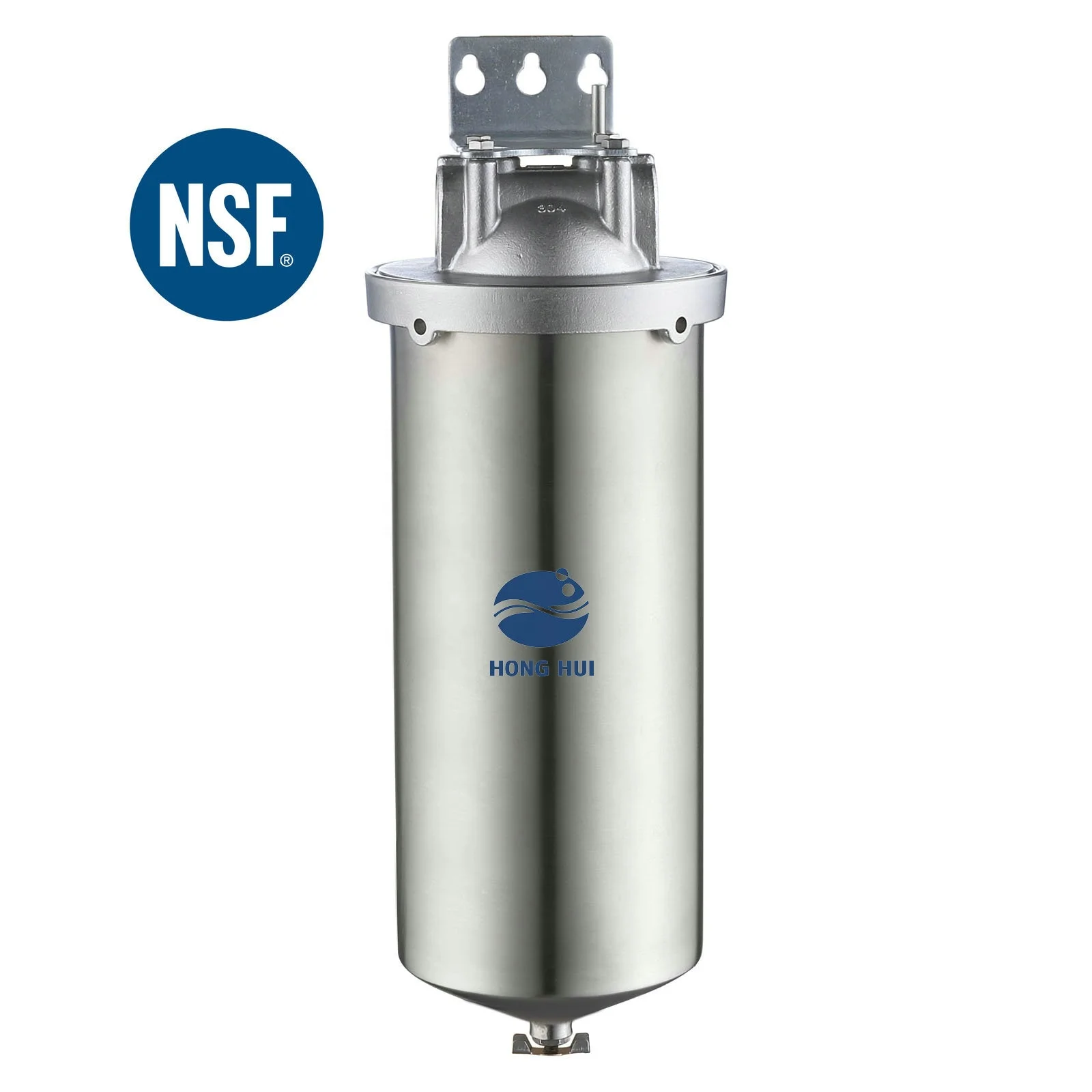 HONG HUI  HMF-10A NSF Certificate 10 Inch Stainless Steel Water Filter Housing Big Blue Water Filter Housing