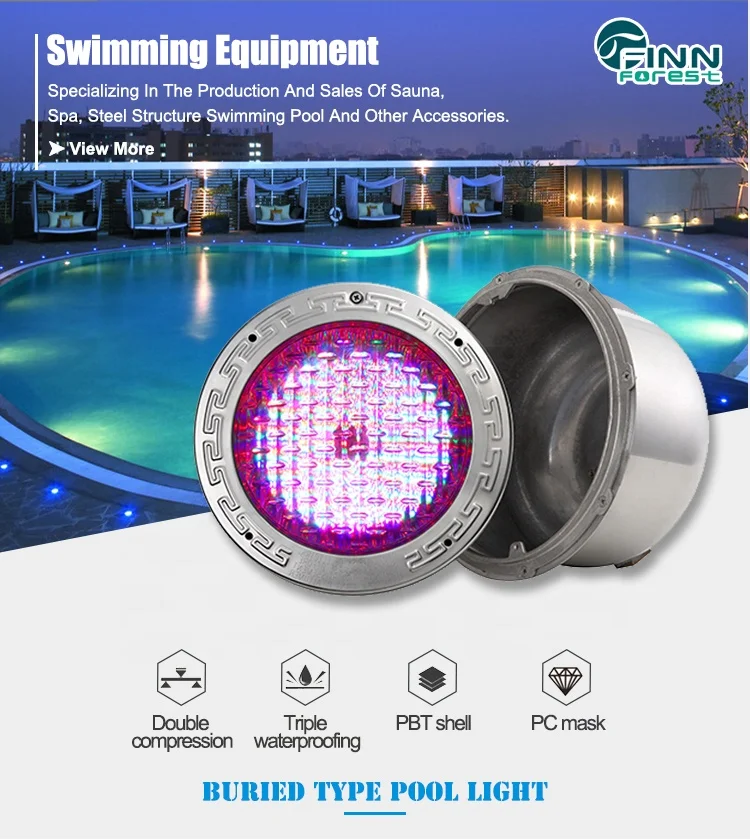 Светодиодная подводная лампа для бассейна из нержавеющей стали par56