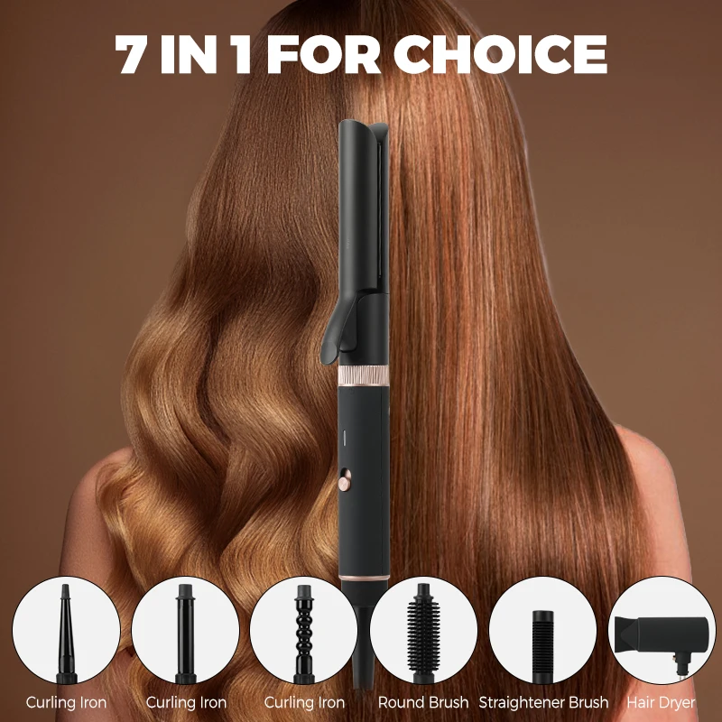 7 IN 1 Multifunction Flat Iron Hair Straightener Hair Styling Tools