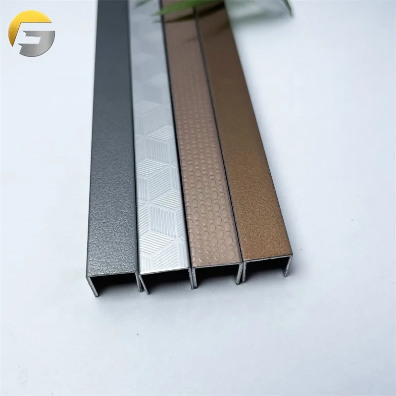 V0294 Stainless Steel Transition Strips Flooring Edge Trim Metal Lnlay Strips Cabinet Edge Trim Cabinet Skirting