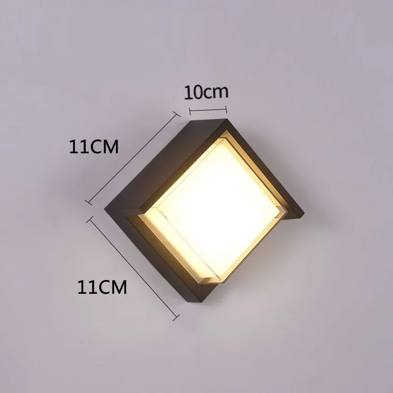 Modern Energy Saving Led Outdoor Wall Mounted Lighting 12V Wall Lamp Light Fixtures Wall Mount ip65 Led Garden Light