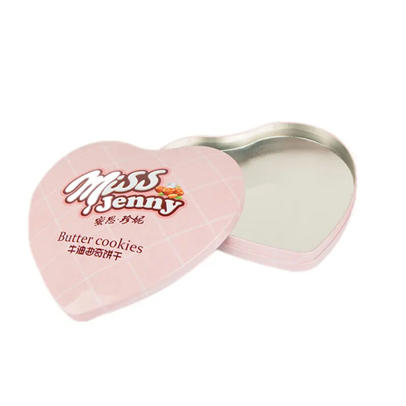 Customized wholesale metal heart share tin box chocolate tin  box Valentine gift packsging tin box