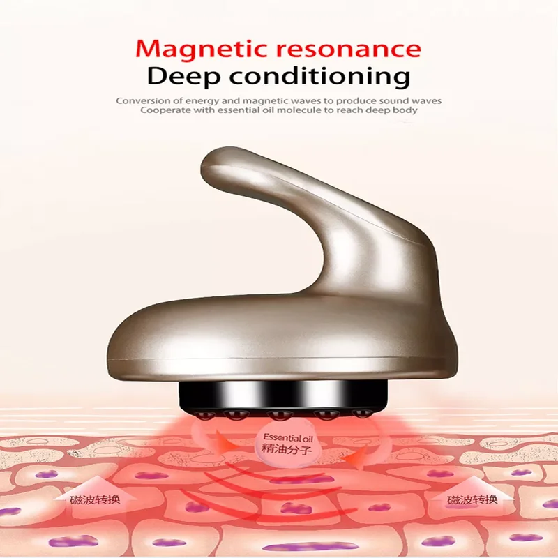 Handheld massage hammer cupping scraper with heating and suction, vacuum suction cup slimming massager