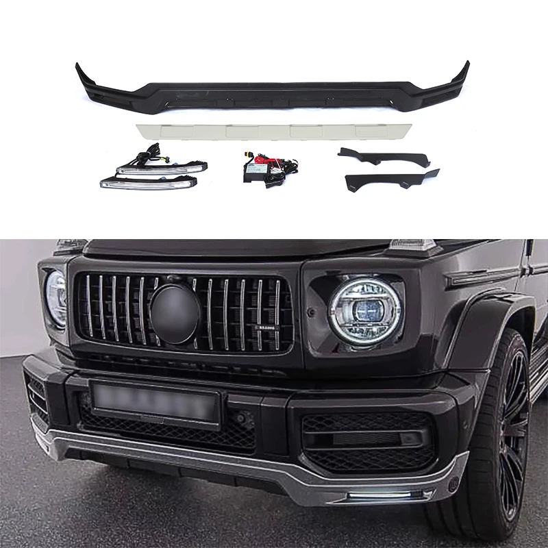 B style front lip with lights front bumper lip for G-class w464 w463A G63 2019y-