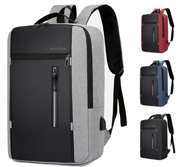 Large Capacity Durable Waterproof Laptop Business Back Unisex Factory School Bag USB Anti-theft Travel Backpack Laptop Bags