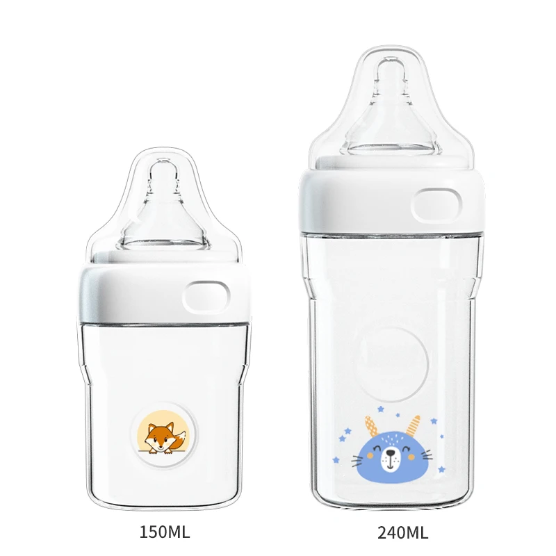 2024 New Born PP Silicon Infant Feeder Bottles Set Newborn Kids Baby Drinking Products Feeding Water Milk Bottle For Baby