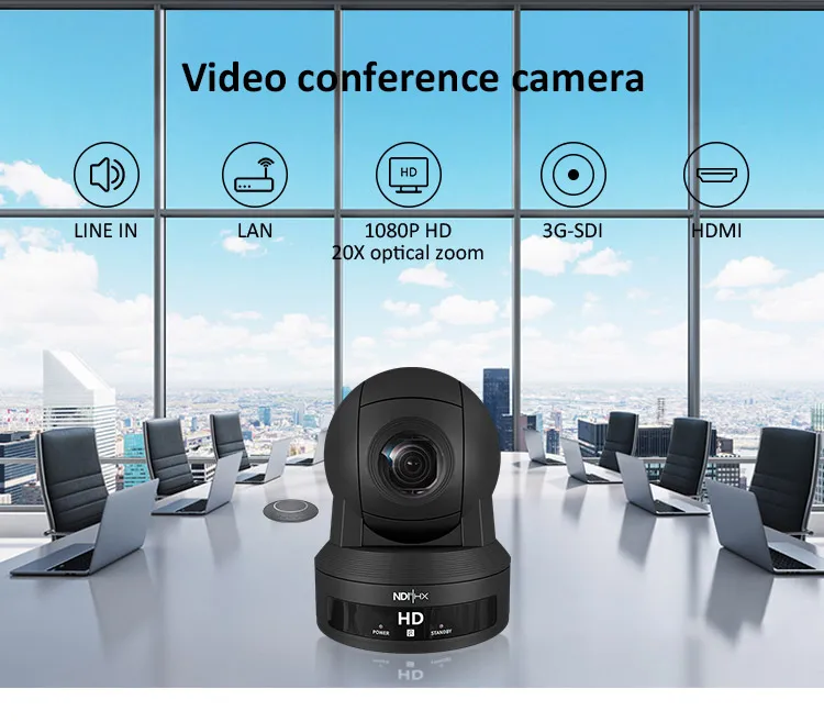  Лучшая hd 4k 20X оптический зум usb sdi ip RJ45 360 PTZ Роботизированная вещания видеоконференций камера для skype